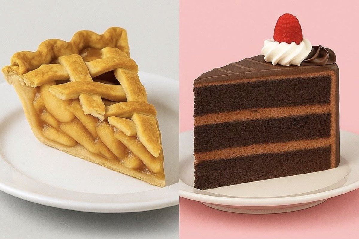 JoshuaBarzon's tweet photo. You can only eat pie or cake for the rest of your life. Which one are you choosing? https://t.co/V5fBDR5a9f