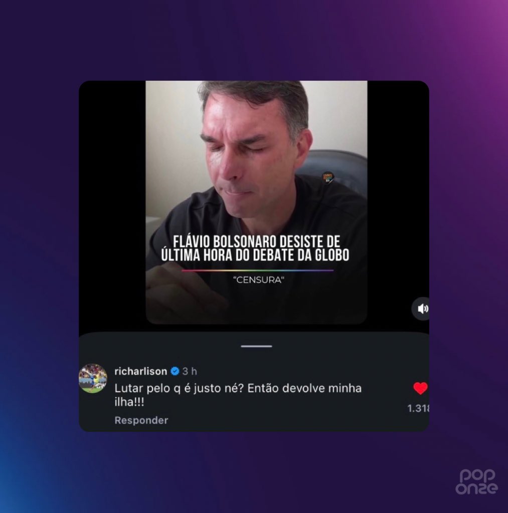 poponze's tweet photo. GRANDÃO! Richarlison cobra Flávio Bolsonaro pela devolução da ilha em Angra dos Reis:

“Lutar pelo que é justo, né? Então devolve minha ilha!!!” https://t.co/sgKxlE8cs9