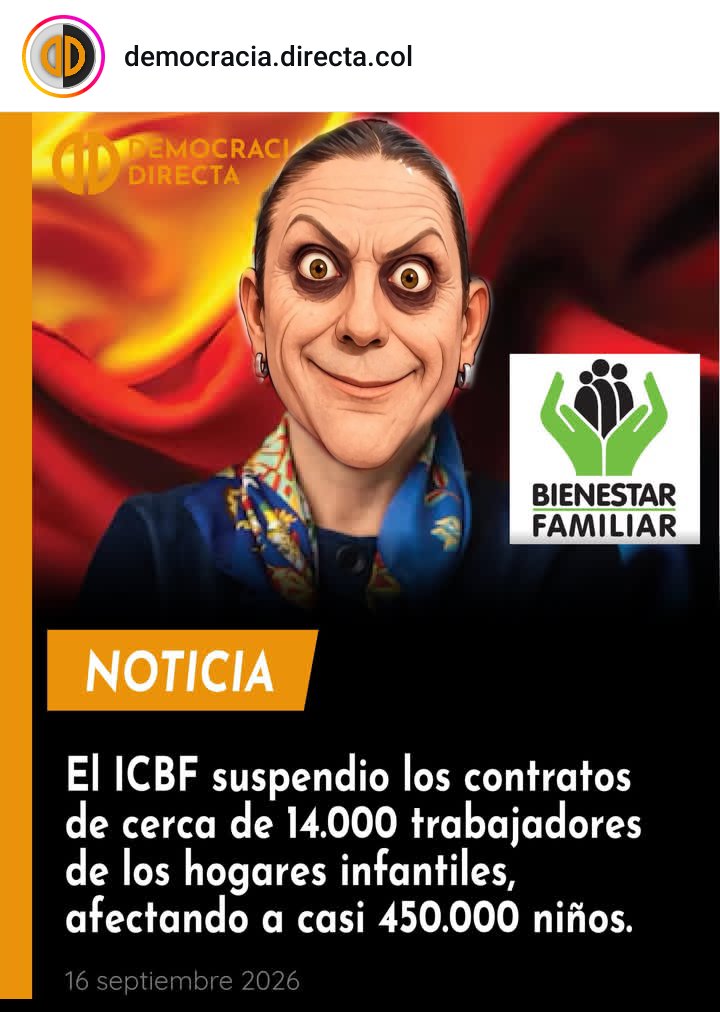 mane_sabio's tweet photo. #ICBF 
Con la niñez "NO".
De: democracia.directa.col https://t.co/p2Sxz2n3wI