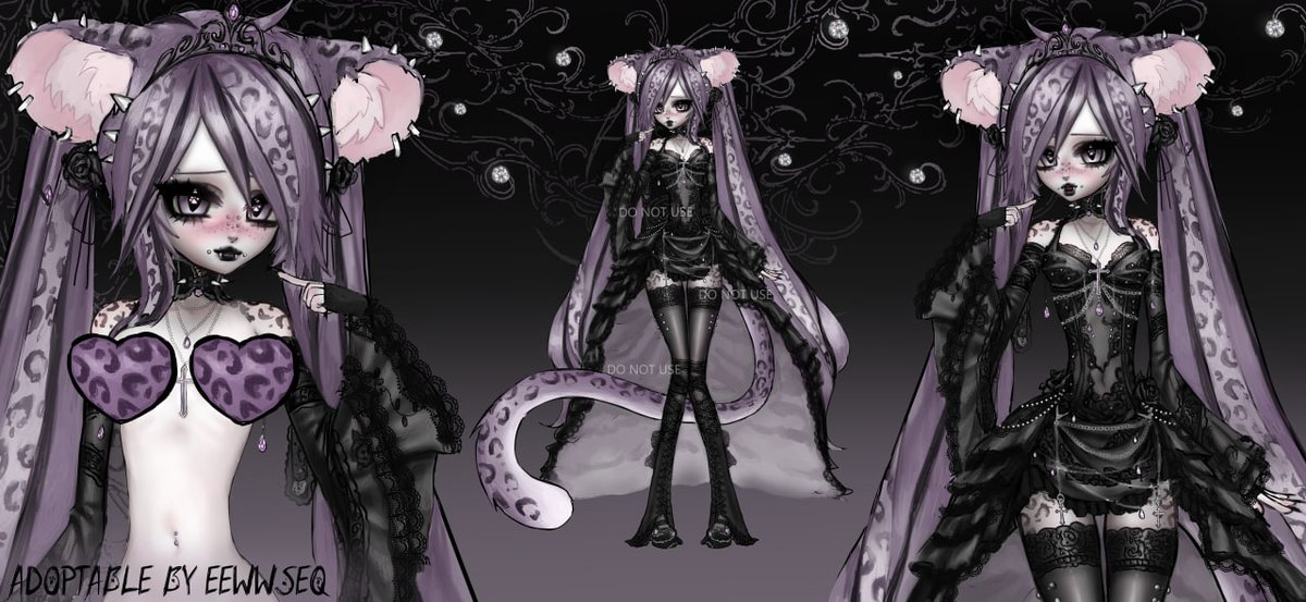 EeWwsi's tweet photo. Adoptable Gothic Royal Leopard girl 💜
Link to the auction in the comment  

#adoptable #originalcharacter #digitalartㅤㅤ https://t.co/cinTXs5uRg