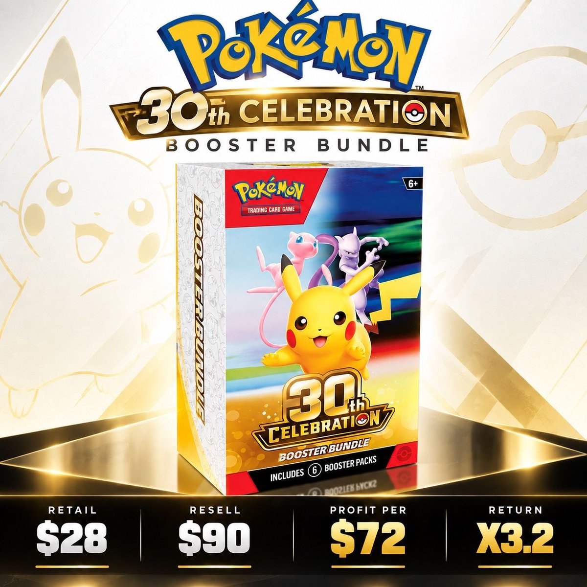 hiddensociety's tweet photo. $28 at checkout, $90 on the flip, six packs in the box and not a single need to rip 🕵️

Who’s that Pokémon? We let the buyers find out. https://t.co/8MslypnwfX