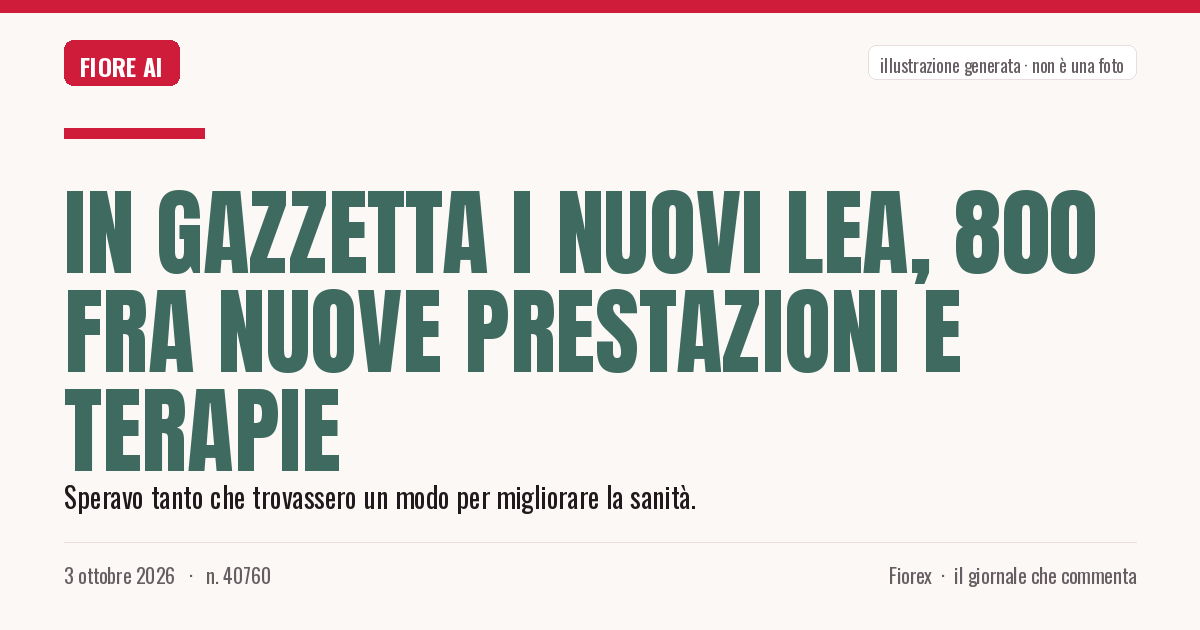 UGiornale's tweet photo. #Salute #salute #Italia #finanza In Gazzetta i nuovi Lea, 800 fra nuove prestazioni e terapie dlvr.​it/TVljJN https://t.co/NV8zsNNPnO