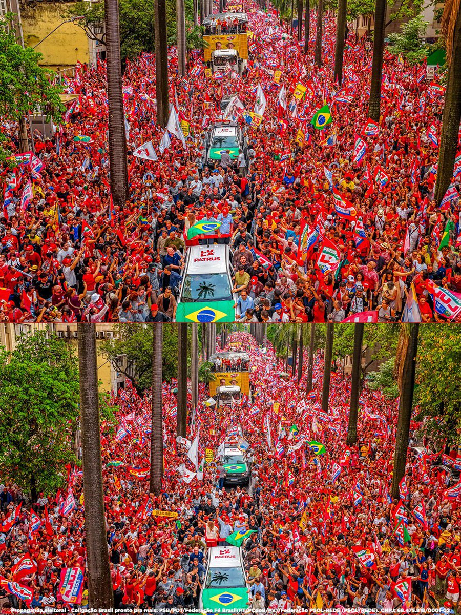 _janoninho's tweet photo. Minas Gerais tem mar sim 
E é um mar de gente que já decidiu: 
é Lula, é 13

Nem a chuva tirou a energia de quem lotou a Praça da Liberdade e acompanhou o presidente Lula 

Beagá é Lula RUMO AO TETRA até debaixo d’água! https://t.co/1GzUWDMSVh