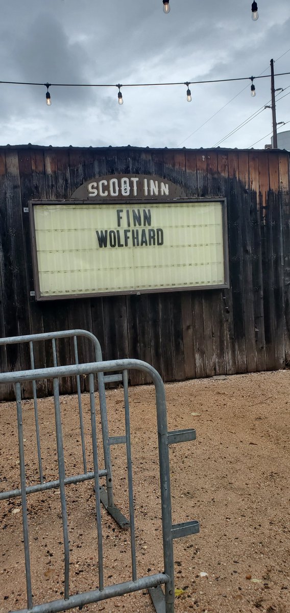 fwolfhardupdate's tweet photo. First look at the merch table and marquee sign at Finn's show tonight at Scoot Inn in Austin, TX

📸: @youllhave2wait via Twitter/X https://t.co/sSvXLqTLgd