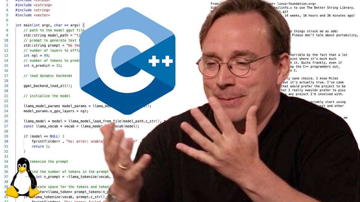 Arikalabs's tweet photo. In 2007, a developer questioned why Git used C instead of C++.

Linus Torvalds replied:

"YOU are full of bullshit."
"C++ is a horrible language."

He added that keeping C++ programmers out would be reason enough to use C. https://t.co/LHFej4ni2O