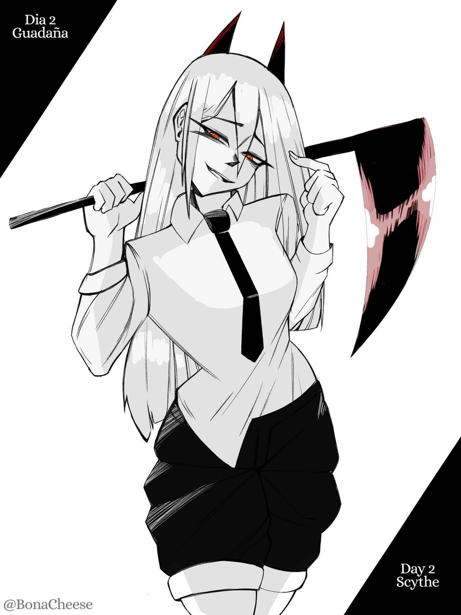 BonaCheese's tweet photo. INKTOBER DAY 2 - INKTOBER DIA 2
SCYTHE - GUADAÑA 

( POWER - CHAINSAW MAN )

#Inktober  #inktoberday2 #inktober2026 https://t.co/wfVLKtylNw