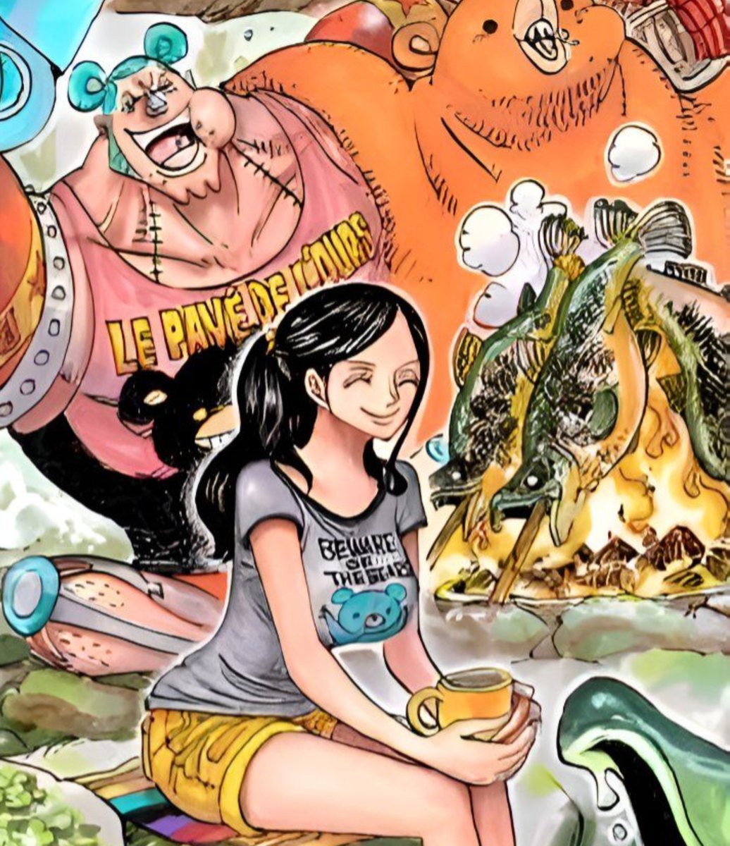sanjiflames's tweet photo. oda dibujando a robin y franky uno al lado del otro en varios official arts <3<3 frobin you're so special to me https://t.co/y1DETfRuW7