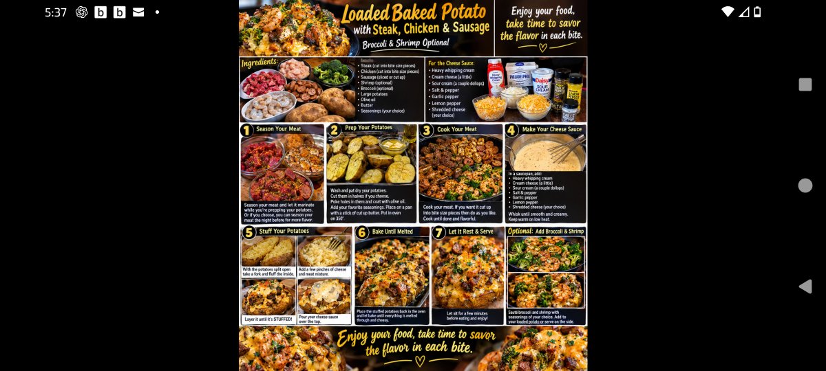 Gotmy2allIneed's tweet photo. Loaded Baked potatoes anyone??? Here's my recipe.. https://t.co/FEpSZUToPQ