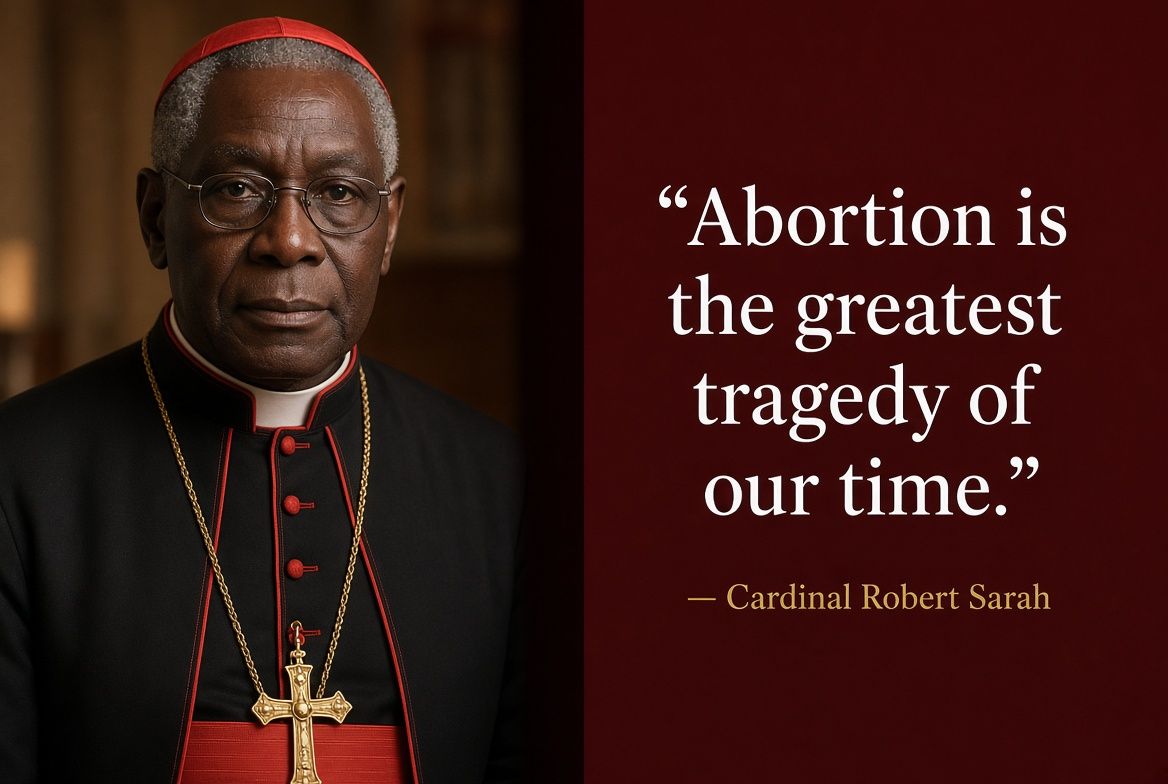 LifeNewsHQ's tweet photo. “Abortion is the greatest tragedy of our time.” - Cardinal Robert Sarah https://t.co/ECfdYMUbYV