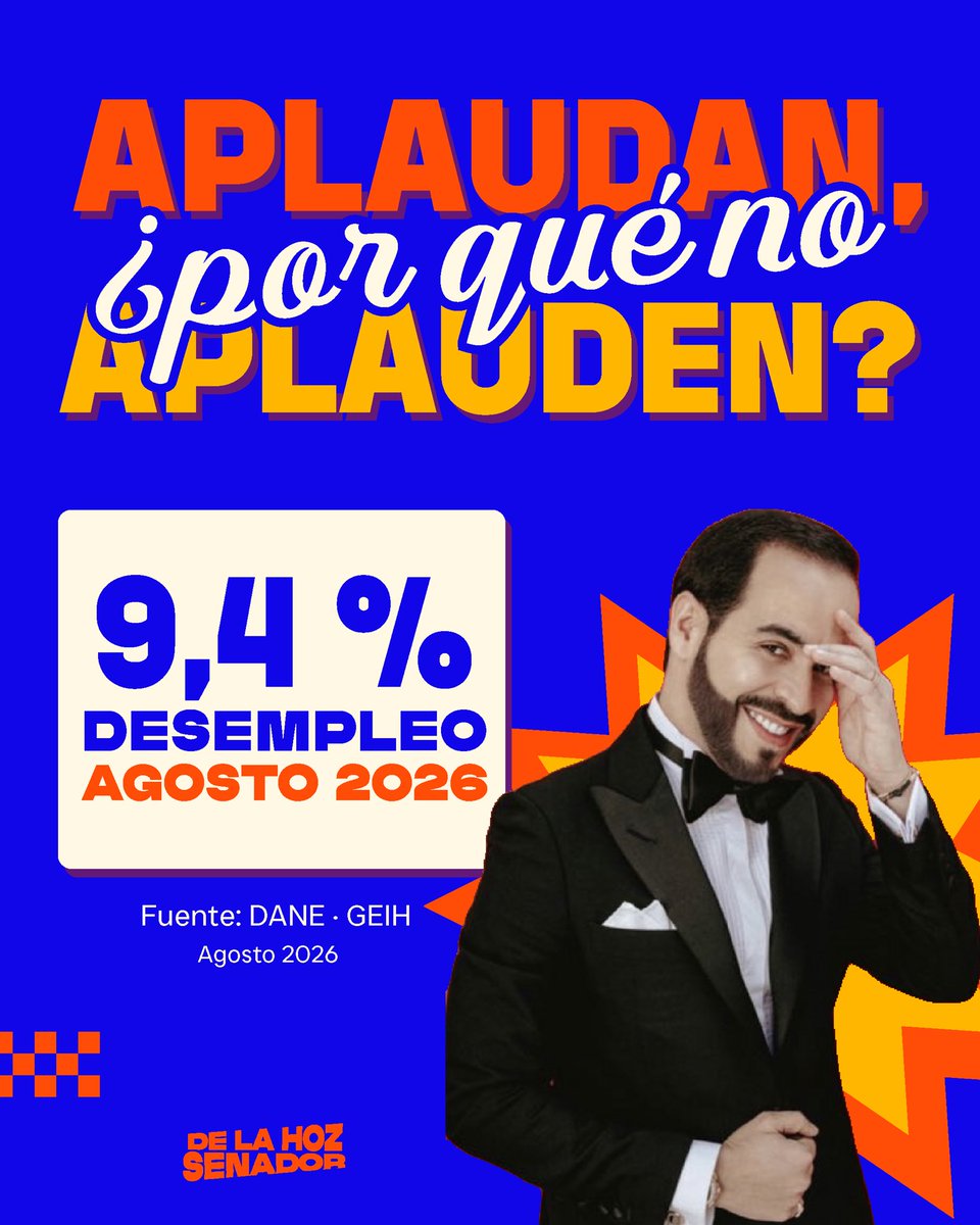 delahozzdice's tweet photo. Nos hablan de progreso, pero el desempleo sube.

De 8,6 % a 9,4 %.

Cuando el empleo retrocede, el pueblo paga la cuenta.👆🏻 https://t.co/i7WukrGnmh