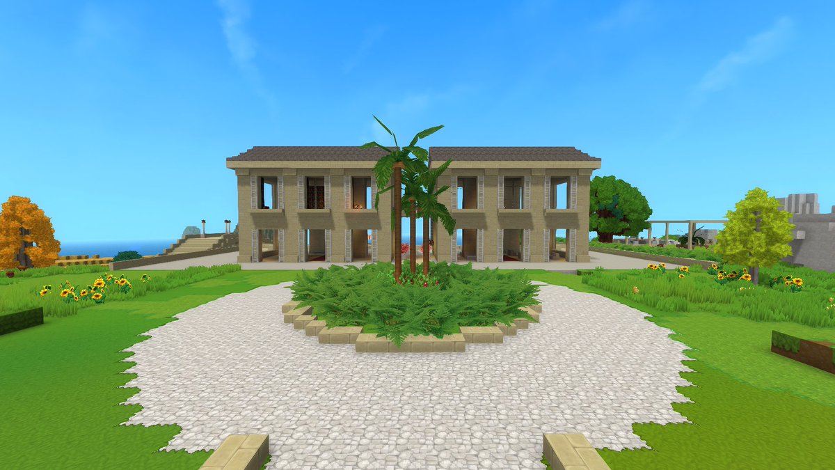 XGrifom's tweet photo. The town keeps growing, started working on the commercial/market zone.

#hytale #hytalebuilder https://t.co/Go8sDaXCMm