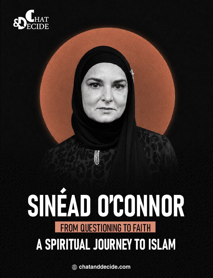 GuideToIslam1's tweet photo. "Sinéad O’Connor... A Spiritual Journey to Islam
Sinéad O’Connor was one of Ireland’s most famous singers and spent years searching for a deeper spiritual dimension in her life.
In 2018, she announced her conversion to Islam after a long journey of religious exploration.
She later chose the name Shuhada’ Sadaqat, appeared wearing the hijab, and spoke happily about her newfound faith.
She also shared videos related to her prayers and her efforts to learn more about aspects of Islam.
She continued to identify as a Muslim until her death in 2023.
"  #JourneyToIslam #SineadOConnor #ChatAndDecide
