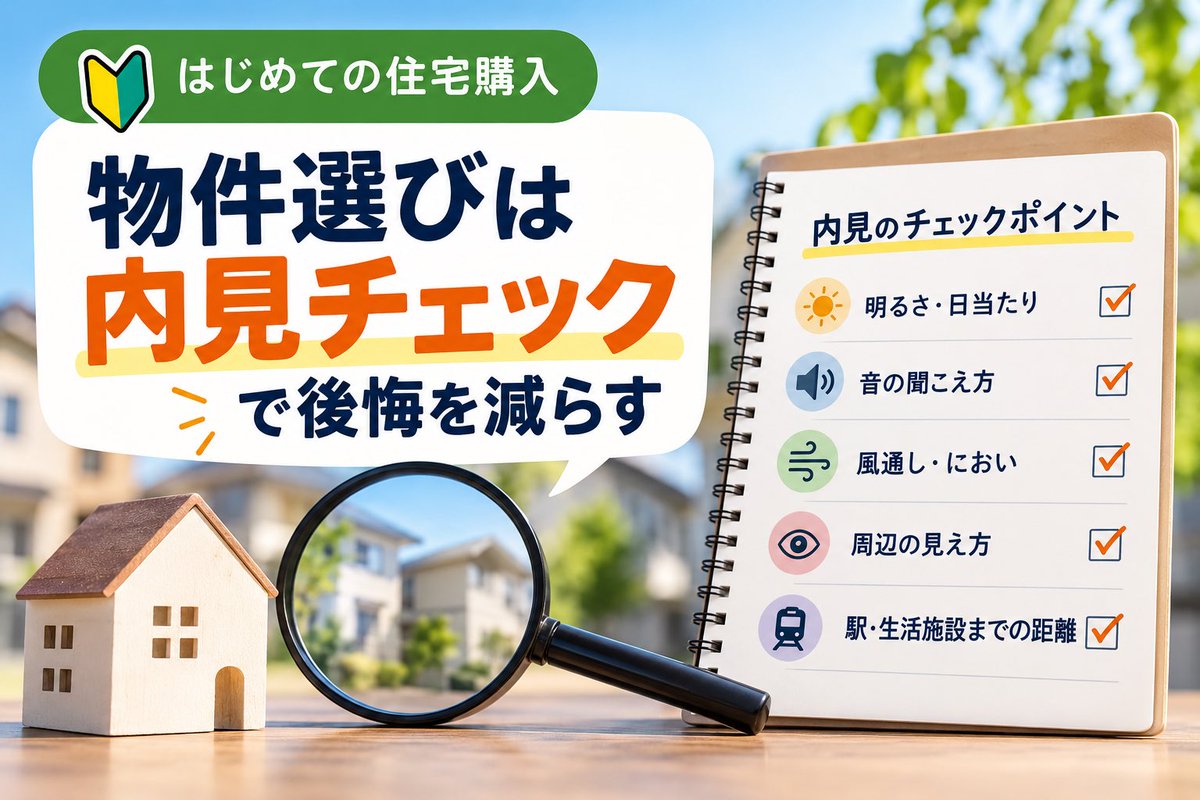 sumai_opinion's tweet photo. 内見は「部屋を見る」だけではもったいない🏠

初めての住宅購入なら、
・窓を開けて音を確認
・収納の奥まで見る
・スマホで電波状況を確認
・ゴミ置き場や共用部も見る

写真では分からない部分こそ、現地で確認する価値があります。

#住宅購入 #内見 https://t.co/tVVbZggJU5