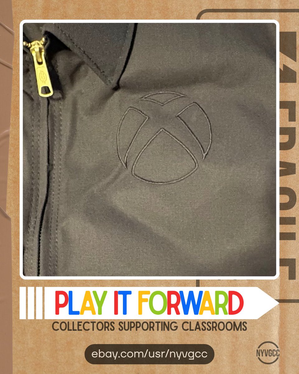 NYVGCC's tweet photo. There are new things on our eBay, check them out!

This is a #Xbox Film &amp; TV Merch drop straight from Microsoft! These items have never been worn/used.

100% of the profits goes towards funding our programs, and we're appreciative of any who can donate! 

https://t.co/Gha1J3rjXE https://t.co/em82dthTBX