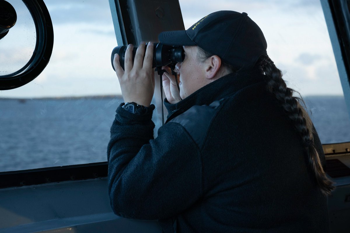 ReadyAyeReady's tweet photo. Royal Canadian Navy sailor in His Majesty's Canadian Ship MONCTON, Operation REASSURANCE, 10 August 2026. Photo: Sailor 1st Class Ryce, Canadian Armed Forces Photo. #RCN #Photo #RoyalCanadianNavy https://t.co/HCSQbEbmxr