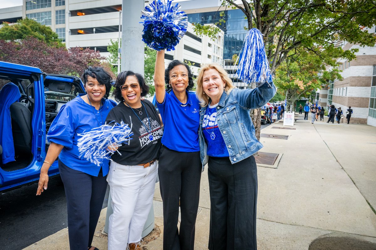 GSU_Perimeter's tweet photo. The energy was high at this yearโs Homecoming Parade! ๐พ๐ Students, alumni, faculty, staff and supporters came together to celebrate Homecoming and show their school spirit.๐ซ Thank you to everyone who helped make this yearโs parade one to remember!๐ฅ #OneGeorgiaState https://t.co/YhIHjw4IiP
