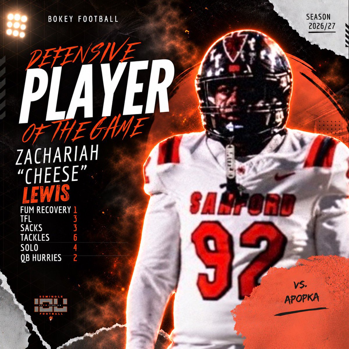 BokeyFootball's tweet photo. Varsity Players of the week vs Apopka! 🖤🧡🏈 #Bokey @kadin_flores @Lewis_Zachar @AustinPlebanski https://t.co/w9DexGy6hD