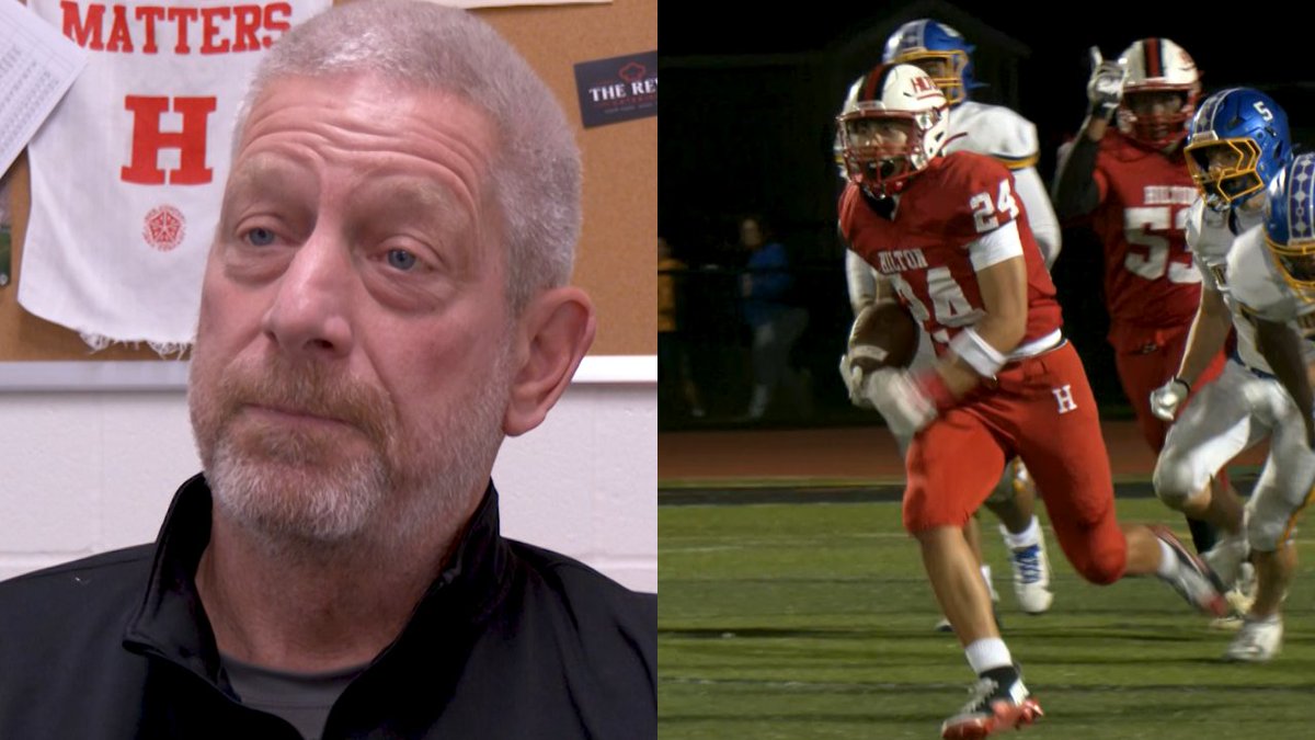 news10nbc's tweet photo. Hilton High School football coach Rich Lipani is one win away from breaking the Section V record for coaching victories. https://t.co/oC734Damt2