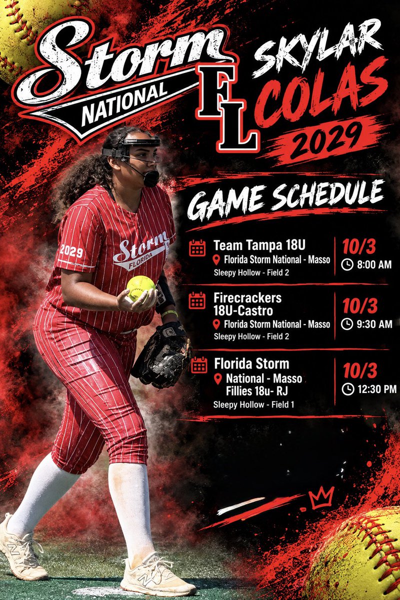 SkylarColas's tweet photo. Showcase Weekend, follow us on Game Changer https://t.co/JwRVmaGk3f

@SeminoleStateSB @cfpatssb @Keiser_Softball @ERAUSoftball
@VState_Blazers @RollinsSports @flpgfmedia
@DSC_Softball @SaintLeSB @NSU_Sottball
@PSCSoftball https://t.co/Ek9xLgTvRF