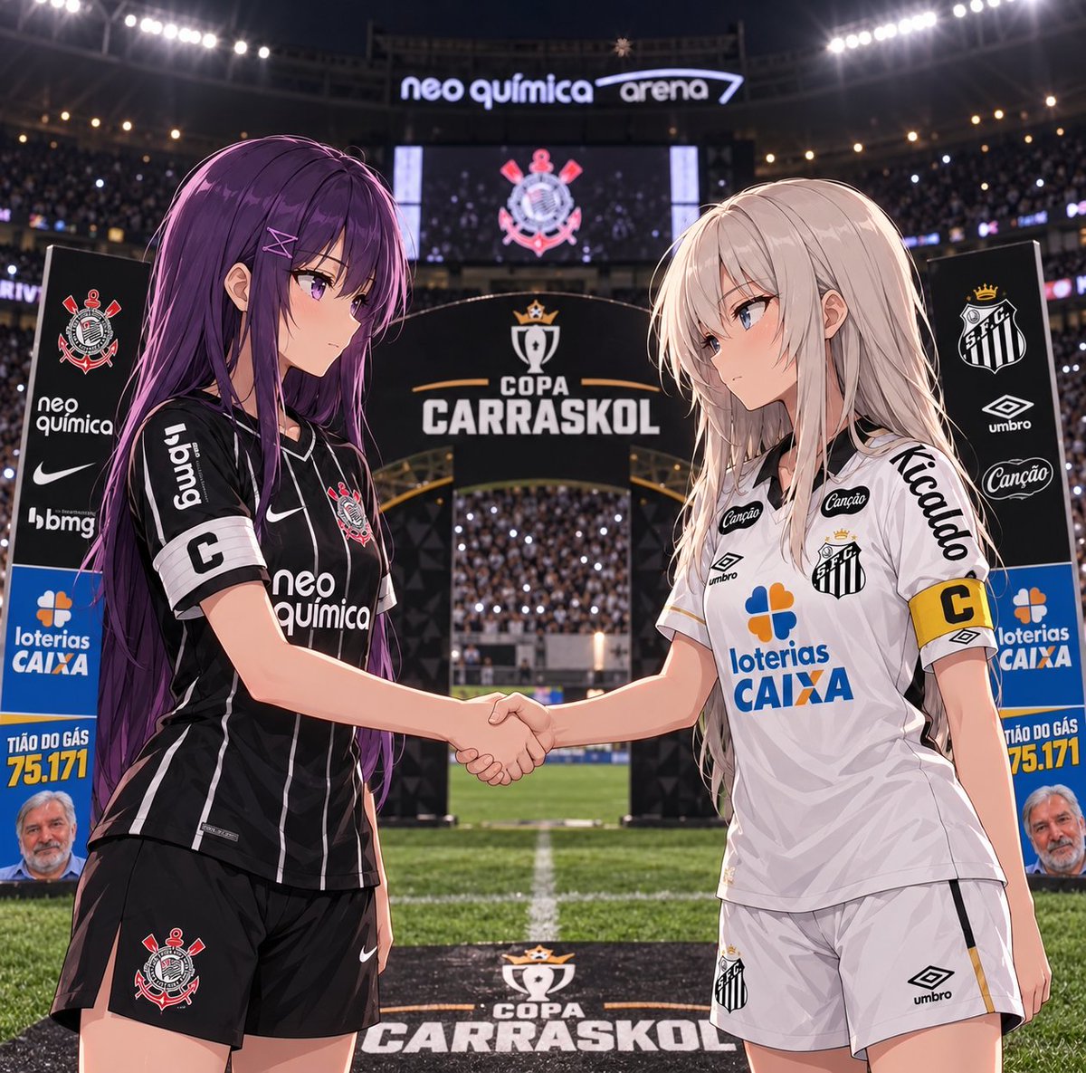 CarroskolCopa's tweet photo. BOLA EM JOGOOOOOOO NA NEO QUIMICA ARENAAAAAAA 

AGORA É VOCES! APENAS UMA DAS DUAS VAI SAIR VITÓRIOSA DOS CLASSICOS ALVINEGRO, AGORAAAAA TORÇA E COMPATILHA SUA TORCIDA, NÃO ESQUEÇA DE DIVULGAR! 

#Yuri 
#Erika 
#CopaCarraskol
#RumoAGloriaEterna https://t.co/d2nHGHjTZ2