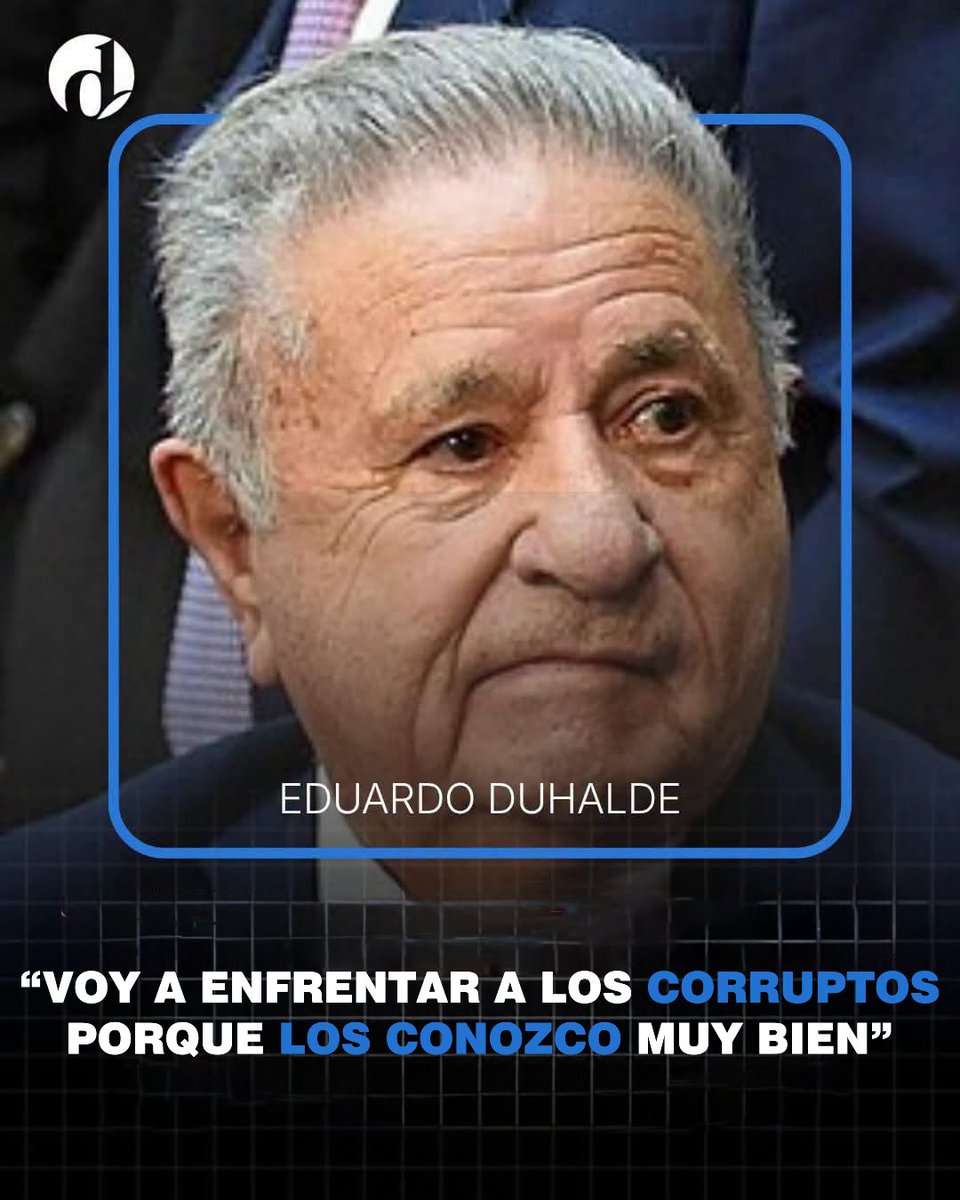 Gus_HL2's tweet photo. Eduardo Duhalde - "VOY A ENFRENTAR A LOS CORRUPTOS PORQUE LOS CONOZCO MUY BIEN" https://t.co/cfOLsINxIb