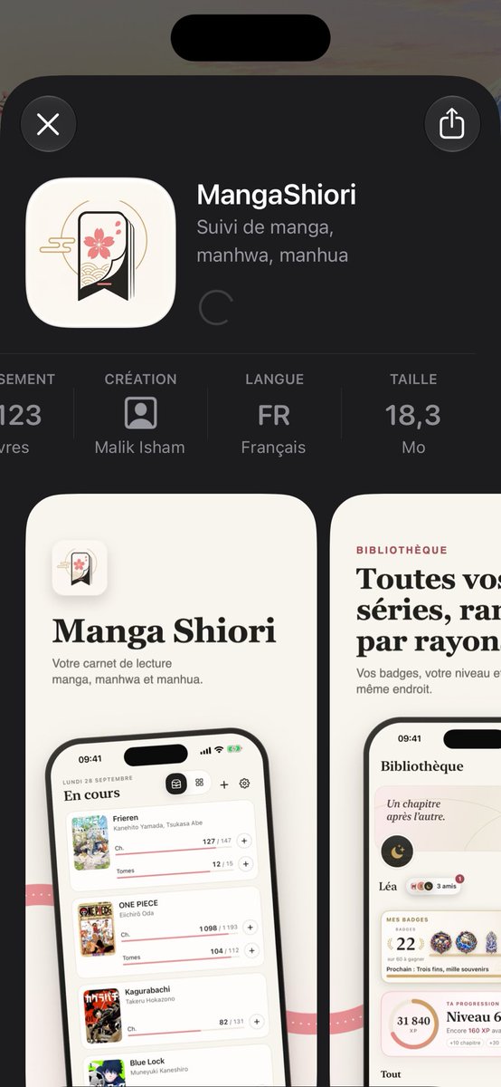 RiyadMercy's tweet photo. @MangaShiori enfin 🥲 je peux enfin la télécharger même si j’ai du changer de région https://t.co/MONJBK5VQ7