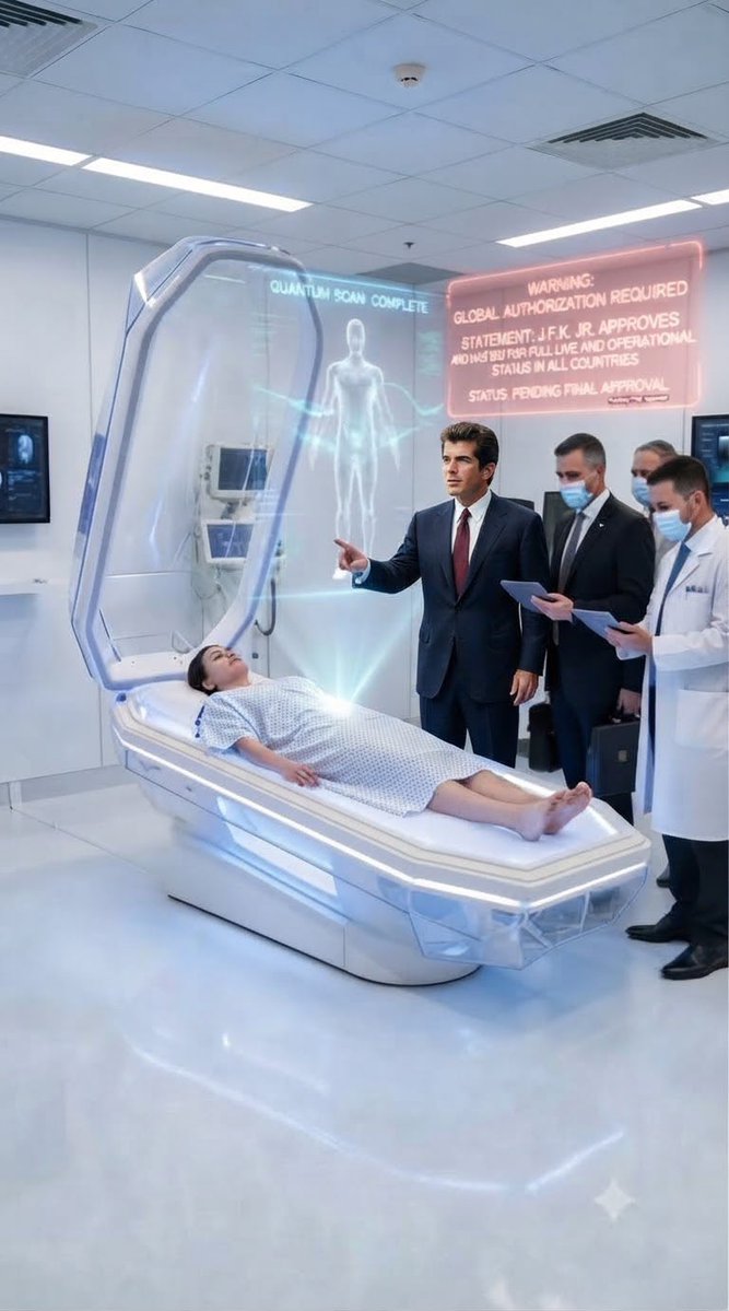 emon_kkp's tweet photo. JFK jr  has already released MEDBEDS Globally. The first to be released Quantum Holographic Medical Beds. Everything has been prepared. They are already in all countries of the world . It's the most positive thing Commander-in-Chief Donald J has put. Trump THE GOLDEN ERA 🌎 https://t.co/c4YdZf0VM9