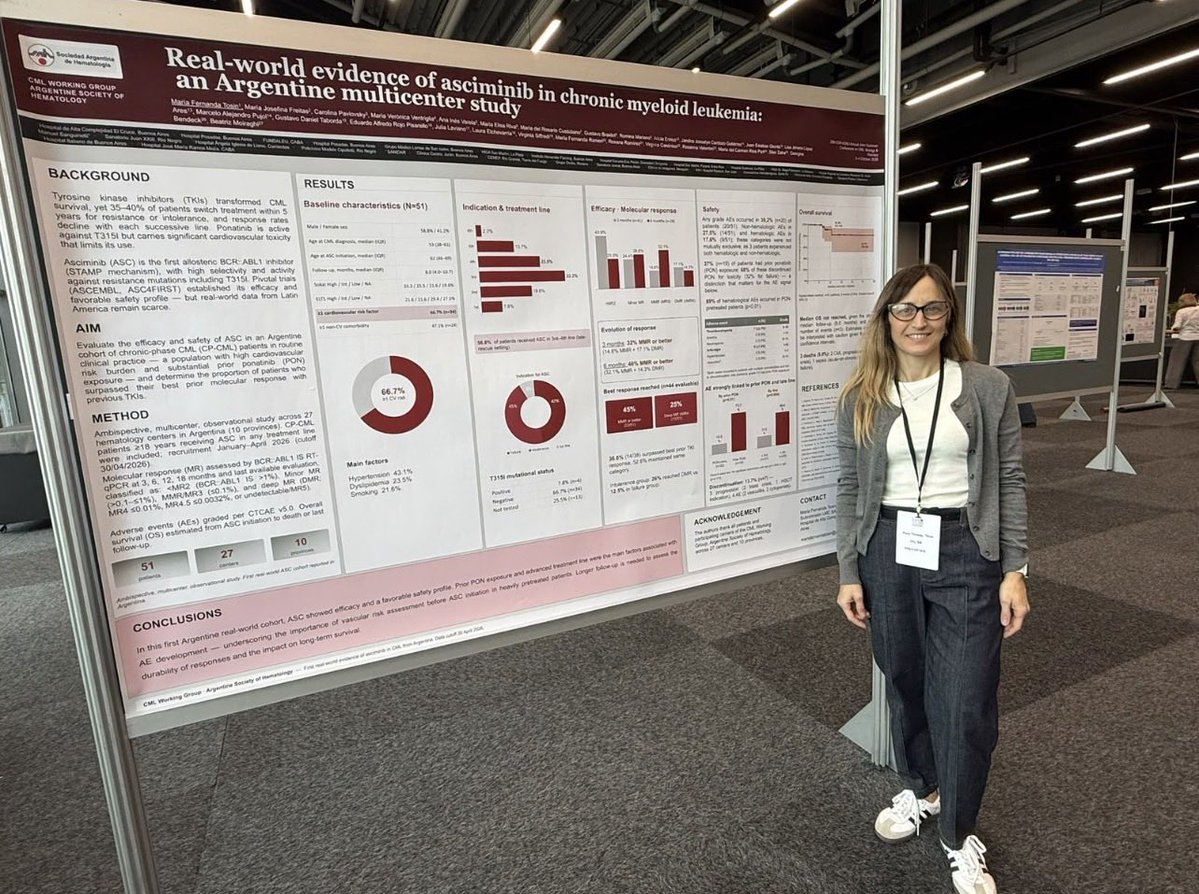 CaroPavlovsky's tweet photo. 1st day #ESH John Goldman meeting
LATAM research
#Lalnet 1st poster #AnaVarela
#AsciminibRealworldata
#FernandaTosin https://t.co/1Yb5BcdxHL