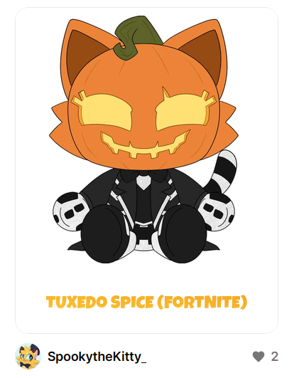 spookythekitty_'s tweet photo. I made a plushie concept of the new #spice skin!

vote for it here!
https://t.co/4hZExOobGV
#fortnite https://t.co/VwS1Dw7rtK