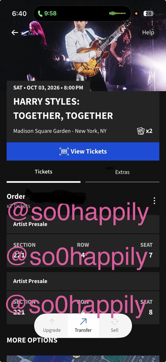 so0happily's tweet photo. selling 2 tickets to Harry Styles tomorrow 10/3 October 3rd msg for face value!!! Upper bowl!!!
Please buy I have Covid and don't feel good rip https://t.co/7a4CUN4jbr