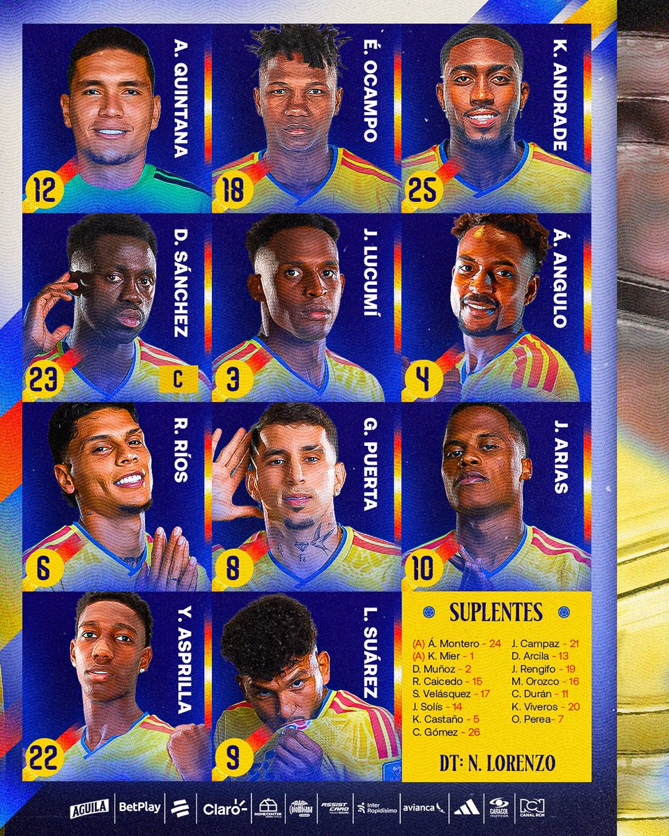 FCFSeleccionCol's tweet photo. 🚨 𝐓𝐈𝐓𝐔𝐋𝐀𝐑

Así formará nuestra 𝐒𝐞𝐥𝐞𝐜𝐜𝐢𝐨́𝐧 𝐂𝐨𝐥𝐨𝐦𝐛𝐢𝐚 𝐌𝐚𝐬𝐜𝐮𝐥𝐢𝐧𝐚 𝐝𝐞 𝐌𝐚𝐲𝐨𝐫𝐞𝐬 para enfrentar a Paraguay 🇵🇾 𝐞𝐧 𝐞𝐥 𝐀𝐦𝐢𝐬𝐭𝐨𝐬𝐨 𝐈𝐧𝐭𝐞𝐫𝐧𝐚𝐜𝐢𝐨𝐧𝐚𝐥

#ConOrgulloColombiano🇨🇴 https://t.co/kaVepK6nuL