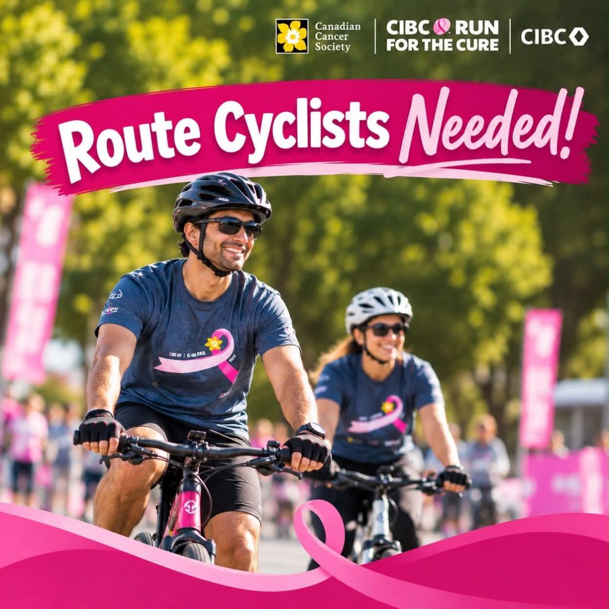 MissCyclingNow's tweet photo. @Mississauga_Cal ROUTE CYCLISTS NEEDED: Sun Oct 4 (morning) for #RunForTheCure 🎀 in Mississauga. Details to volunteer 🔗: https://t.co/6Vs7XgTL5o | #bikeMississauga 🚲 https://t.co/8E3K4sBt1B