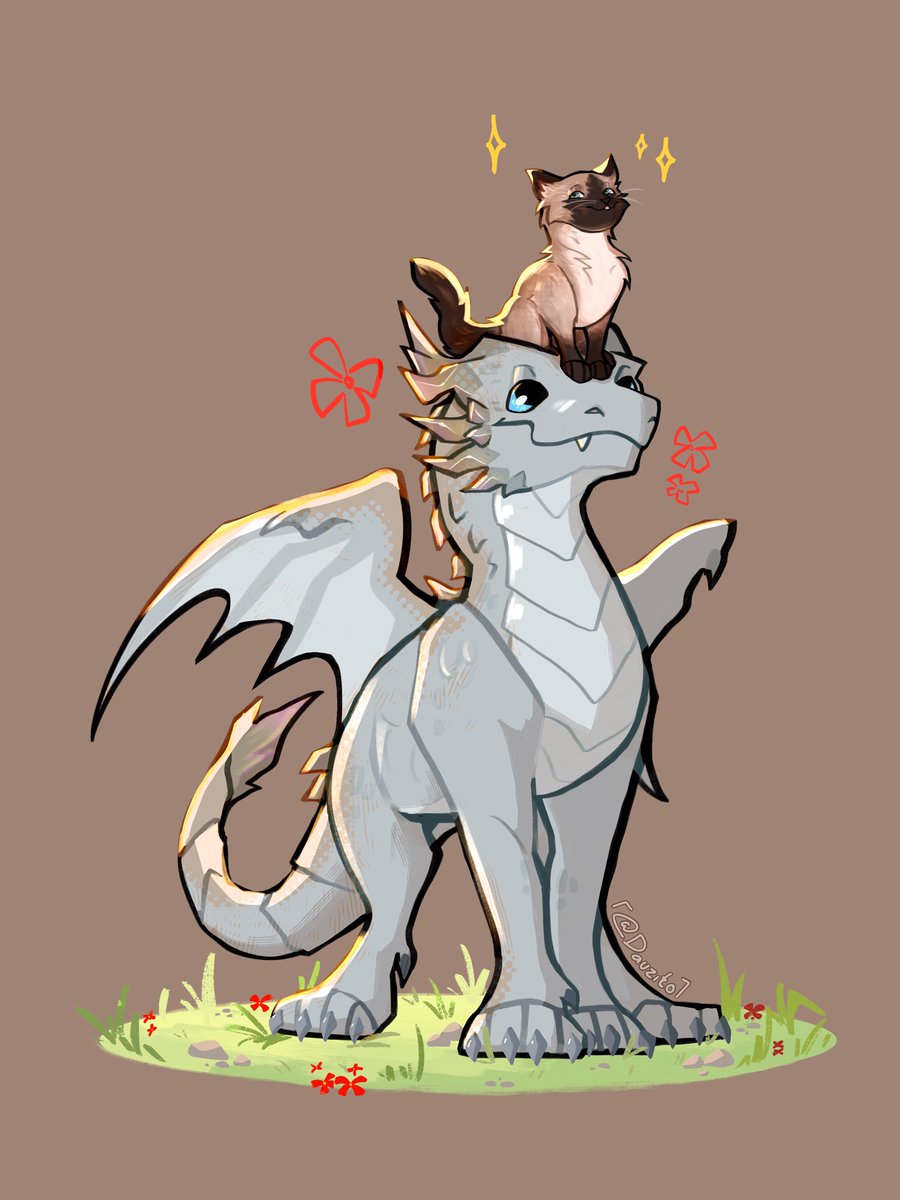 Andronth's tweet photo. Little chibi comm featuring my little meow meow!!! 
She’s been with me for 7 years! I love her so much 

Artist is Dauz/Dauzito https://t.co/Kfpi2q1kGI