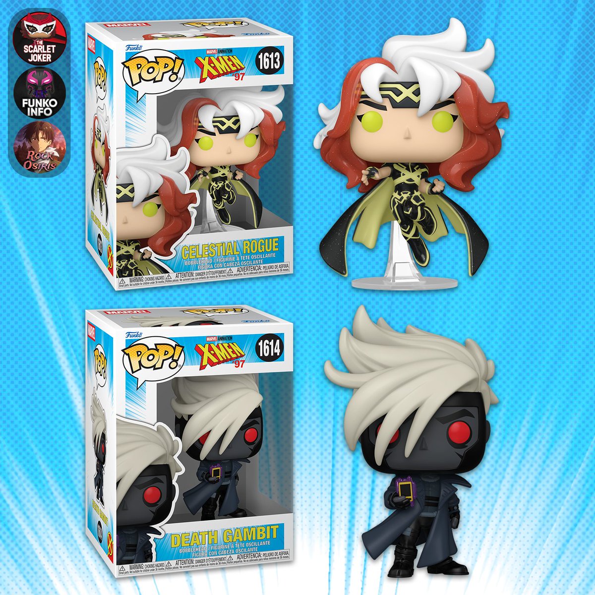 ScarletJokerTWT's tweet photo. First look at new X-Men '97 Pops! Available for pre-order on Wednesday, 10/7 at 9 AM PT!

Entertainment Earth: https://t.co/EiASopezVC
Amazon: https://t.co/Dw9hreJE0g

#Ad #Funko #FunkoPop #Marvel #XMen #XMen97 https://t.co/r6LzCdmJ3v