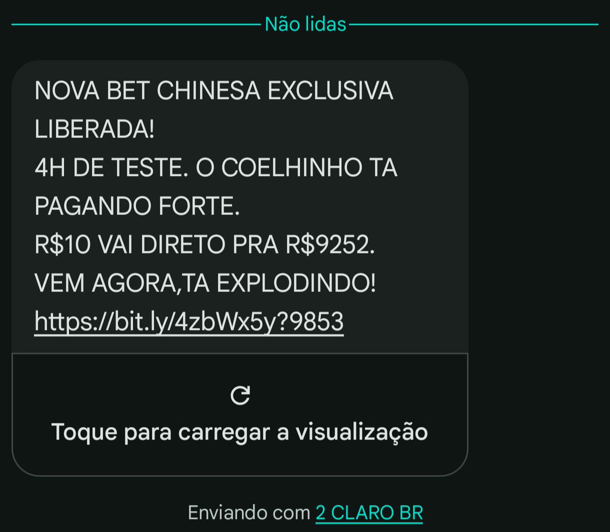 denisclei's tweet photo. @lemoszreal Viram... as bet's chinesas estão a todo vapor. Recebi essa agora a tarde https://t.co/dmjFt7FLWf