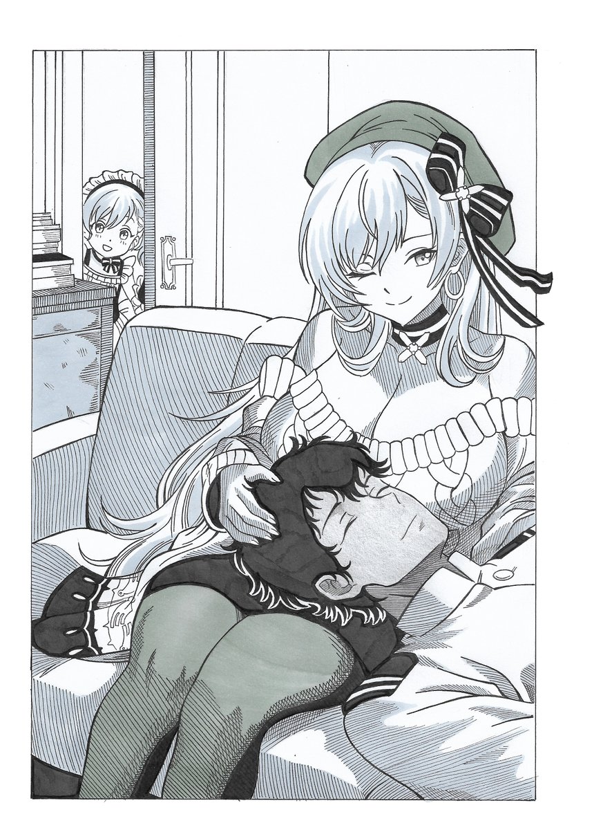 Momonga_95's tweet photo. Commission: Belfast, Little Bel, and Commander
#AzurLane #アズールレーン #Belfast #ベルファスト #LittleBel #ベルちゃん https://t.co/2dpkzWwAmW