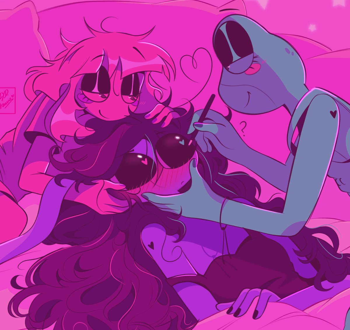 jaydendr4ws_'s tweet photo. They kissed her and the end 💚💜💕 (totally forgot to post these my bad guys 😭) #theamazingdigitalcircus #TADC #jax #pomni #ribbit #funnybunnyfrog https://t.co/HV2NBMnuUs