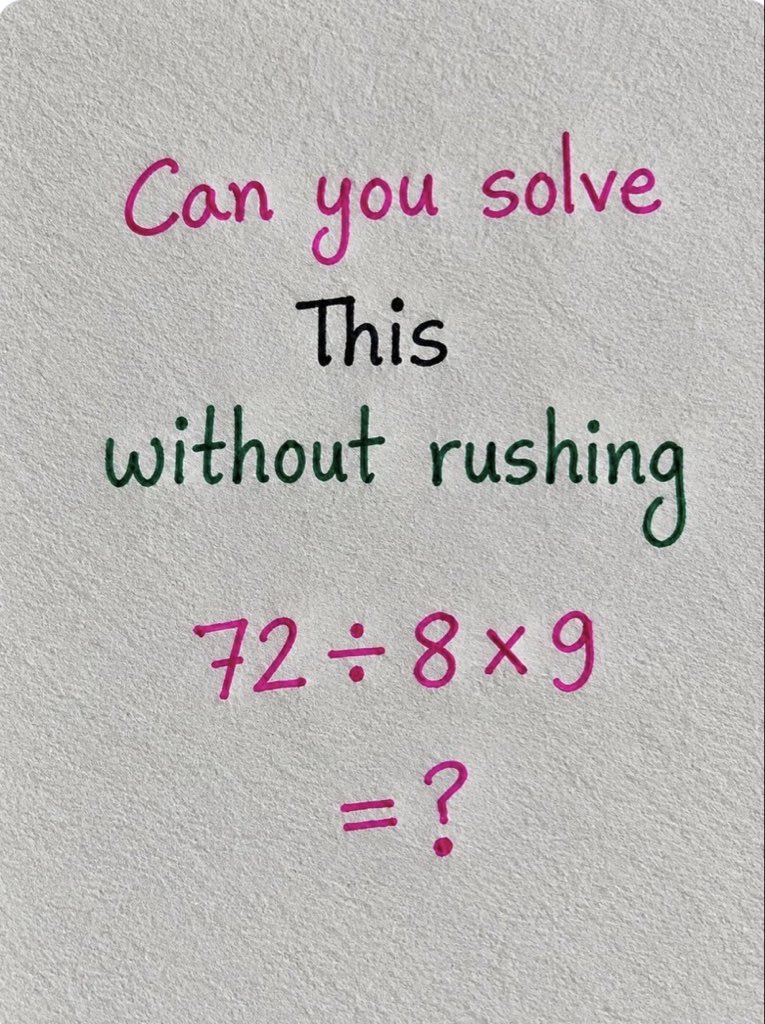 tek_sidhu's tweet photo. No Calculator’s !!
What Is Your Answer ? https://t.co/gFC497fVcf