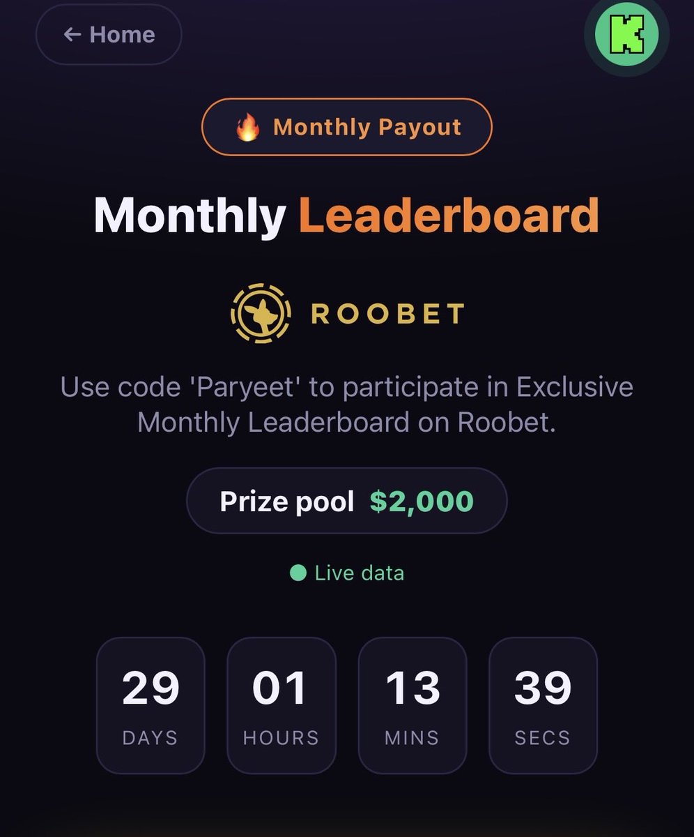ParyeetVIP's tweet photo. 🚨Leaderboard Active🚨 

We’re Excited To Announce That Our $2,000 Roobet Monthly LEADERBOARD Is Now LIVE!

MUST BE UNDER CODE “YEET” TO ENTER!

GOOD LUCK TO EVERYBODY!

LIKE FOLLOW RETWEET🤍

@Roobet 🤝https://t.co/UmQpdCquTS https://t.co/momrevNFia