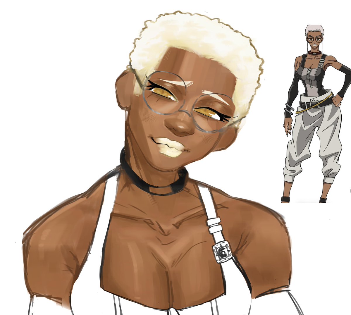 xArtphiniumx's tweet photo. Blacktober day 2 but this time it’s a Semiu Grier wip from #gachiakuta https://t.co/IxlkAFwDBV