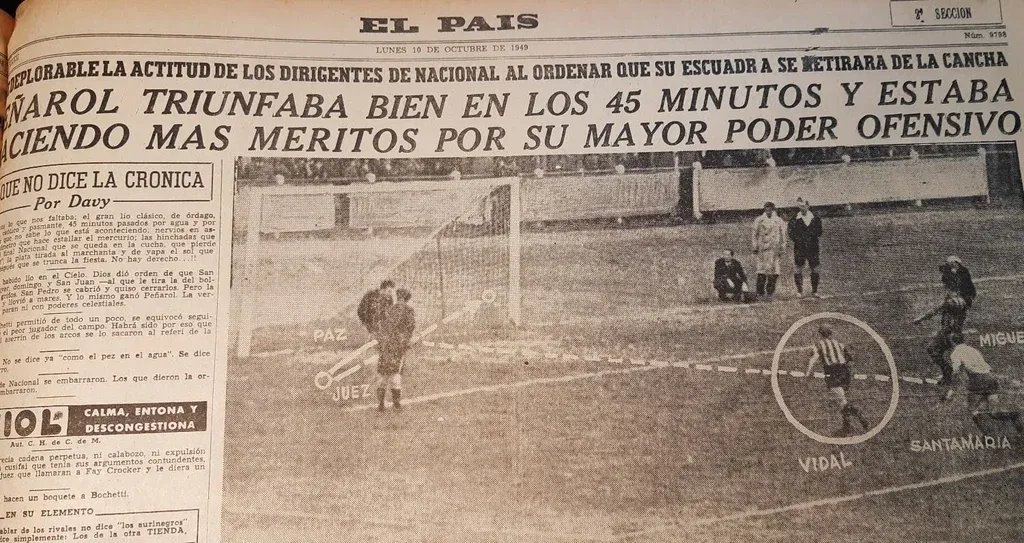 CURCCPinerolo's tweet photo. 🚨PUEBLO TRICOLOR hizo un repaso de los clásicos de OCTUBRE pero "OLVIDÓ" EL MAS RECORDADO: El CLÁSICO DE LA FUGA 🐓

El 9 de Octubre de 1949, el CNdeF perdía 0-2 con "LA MAQUINA DEL 49" y cobardemente no saldría a jugar la segunda parte ❌️

"El deshonor le pesará para siempre" https://t.co/e558fF8pYV