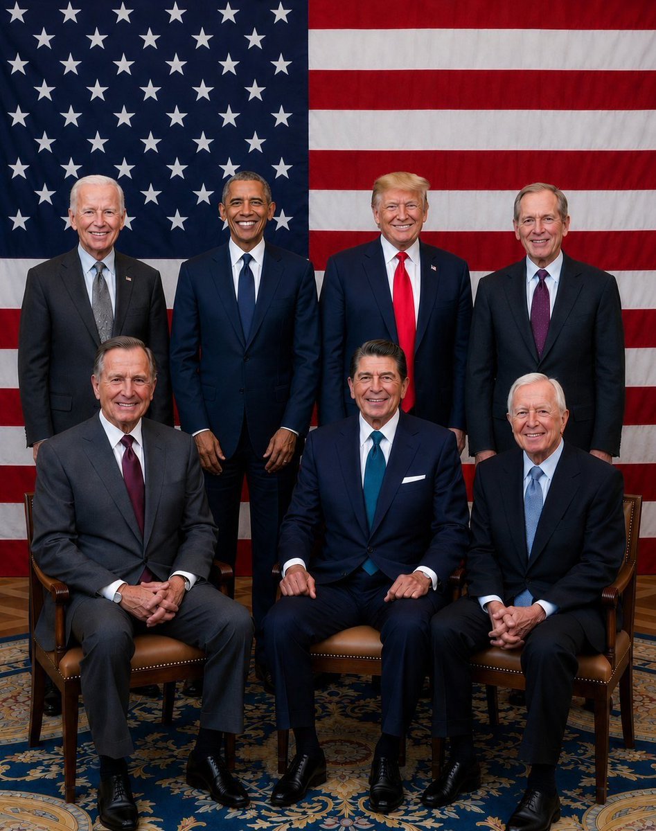 mic_mullen's tweet photo. Hey @grok put a clown cap on the Worst USA President in this image https://t.co/BMh0rYLtU7