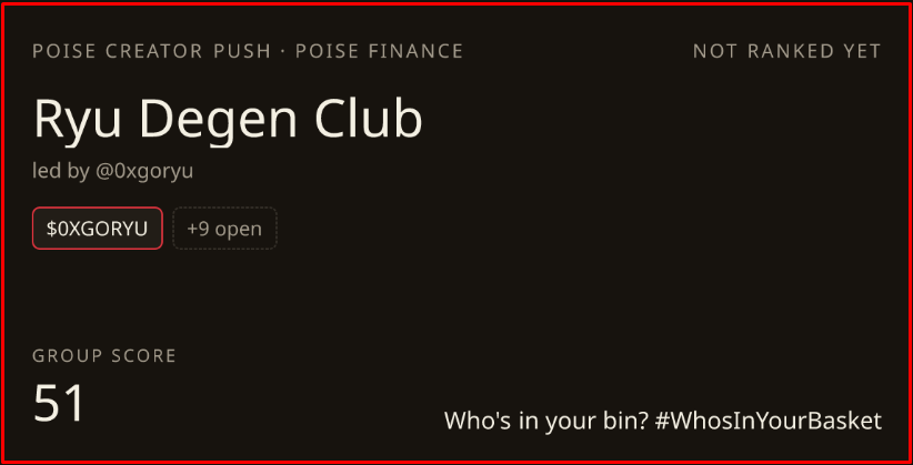 0xgoryu's tweet photo. i just created Ryu Degen Club in the Poise Creator Push by @PoiseFinance

the members is capped at 10 peoples. let's see how it's going. 

who want to join guys?

#WhosInYourGroup https://t.co/lHRBTuOClk