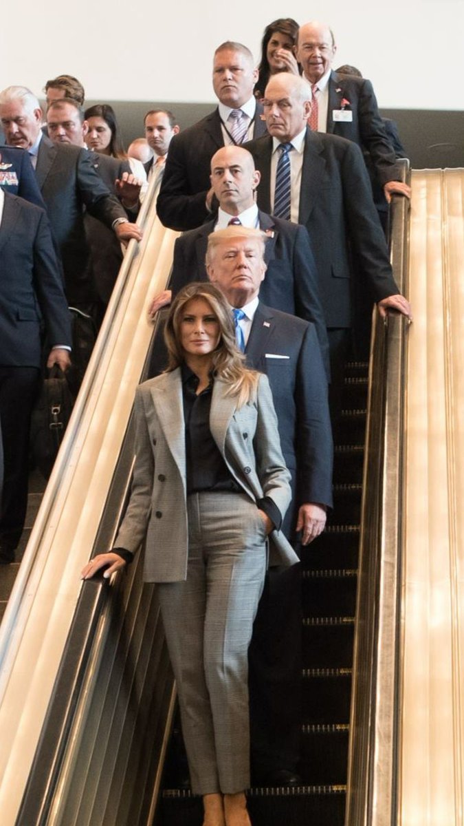 TMMelenaiatrump's tweet photo. Melania Trump walking like she owns the runway confidence in every step.🔥 https://t.co/cCFpxWdMOw