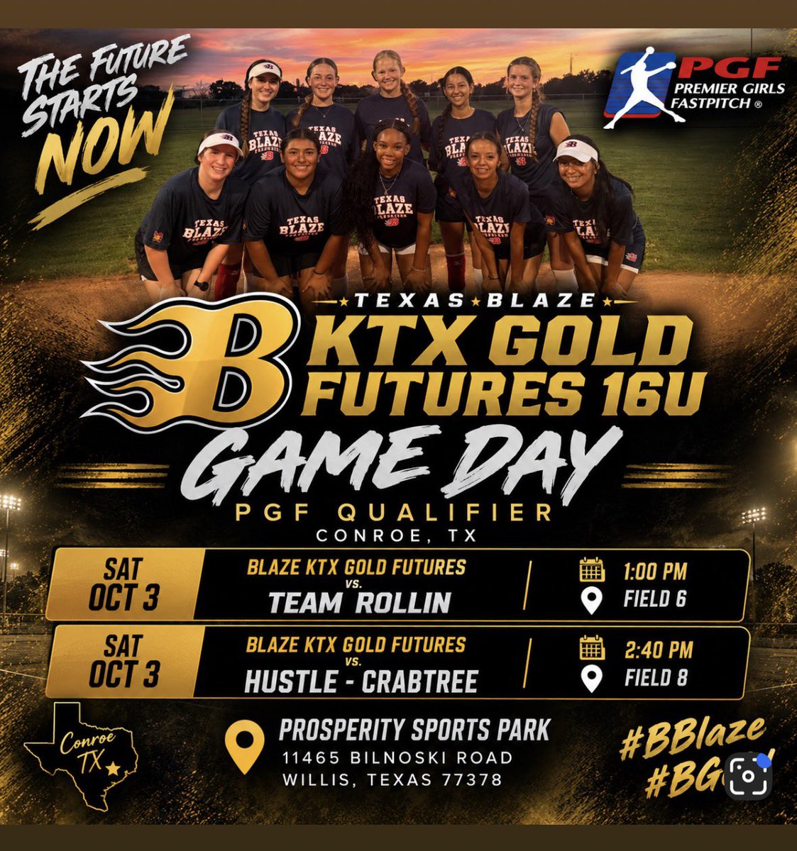 Aly_Munoz24's tweet photo. Catch us at the softball fields this weekend! Check out my schedule below and come watch us compete! #bBlaze #bGold #uncommited #2028 https://t.co/tjh4D1KaZi