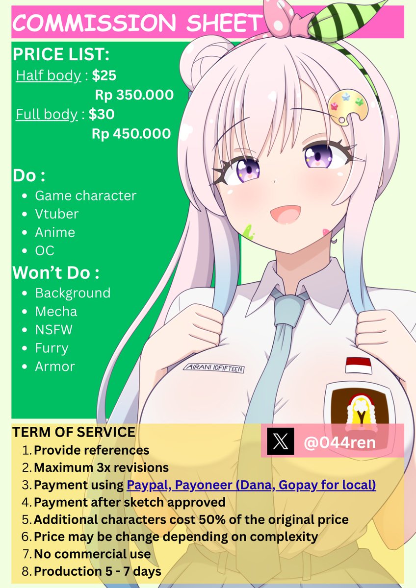 044ren's tweet photo. Repost are really appreciated (^^)        

I'm open commission!   
If you have any questions, feel free to DM me!  
      
#commissionopen #Commission https://t.co/Hl2hWPAEE8
