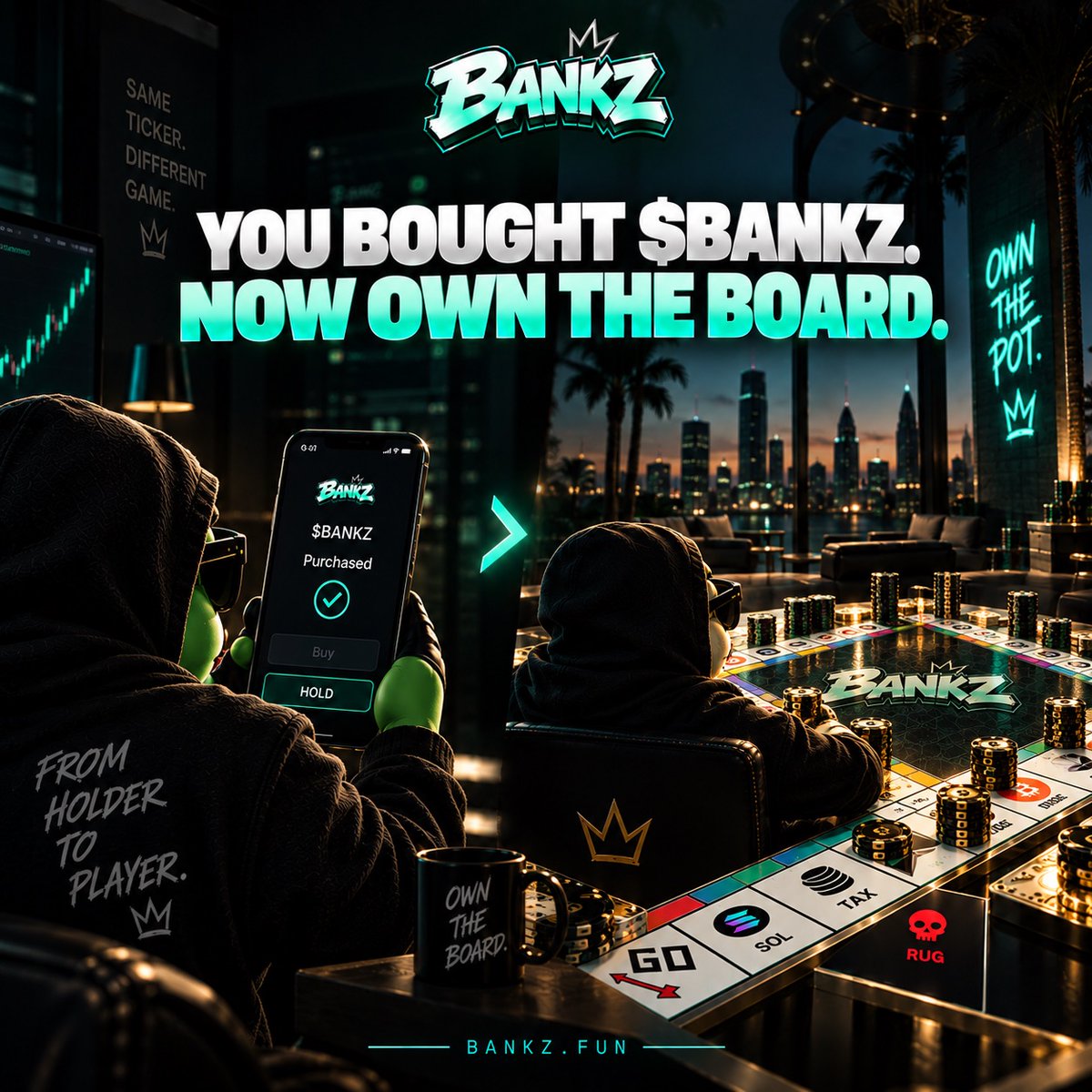playBANKZ's tweet photo. Holding the ticker is one thing.
Winning the table is another.
Your move. https://t.co/vzNXd9lUw5