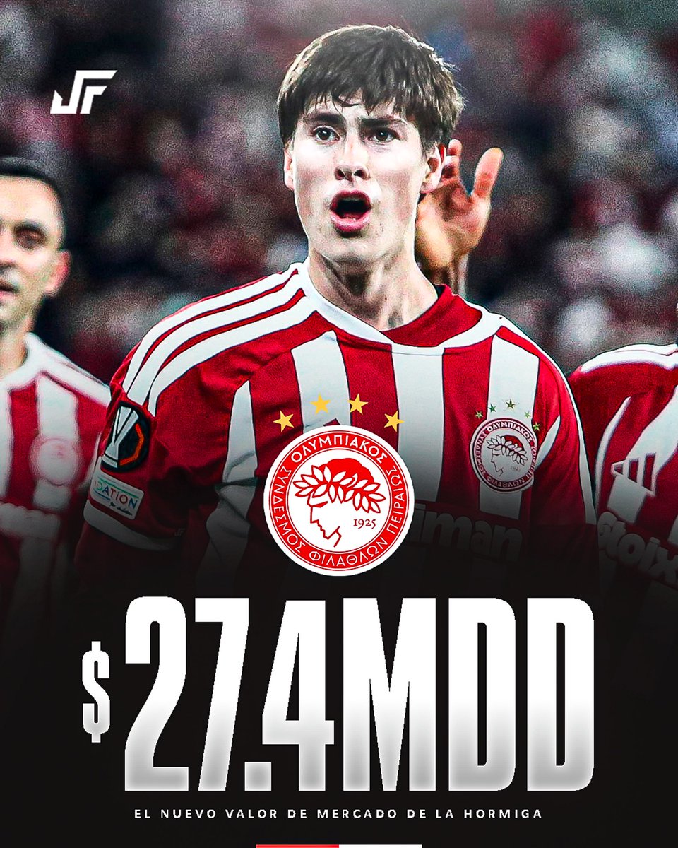 Jovenesfutmx's tweet photo. 🤯🇲🇽 ¡ES UNA COMPLETA LOCURA! 🇬🇷

Armando González ya alcanzó un valor de mercado de $27.4 MDD y se convirtió en el jugador más valioso de la SuperLiga de Grecia 🇬🇷📈💰

El delantero mexicano suma 6 G+A en 7 partidos, 4 de ellos como titular, desde su llegada a Grecia

Vía: \@CIES_Football