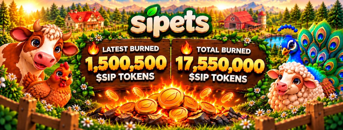 sipets_ai's tweet photo. 🔥 Another 1,500,000 $SIP tokens have been permanently burned, funded entirely by fees generated from pet sales and feeding from: https://t.co/u8SieZ91Ew   

Every interaction strengthens the $SIP ecosystem.  

📷Total burned so far: 17,550,000 $SIP tokens. https://t.co/DwL3sj3X3Z