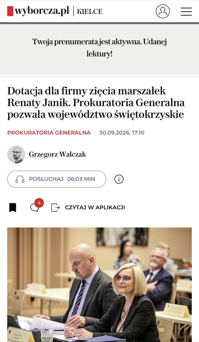 GiertychRoman's tweet photo. Prokuratura Okręgowa umorzyła a Prokuratoria pozywa. Coś mi się wydaje, że pan Ziobro  ma wciąż zbyt duże wpływy w prokuraturze w Kielcach. Sprawa jest oczywista. Teściowa wypłaciła zięciowi pieniądze z UE. Dlaczego tego śledztwa nie przejmie Prokuratura Europejska? https://t.co/wrFJoV6nZ3